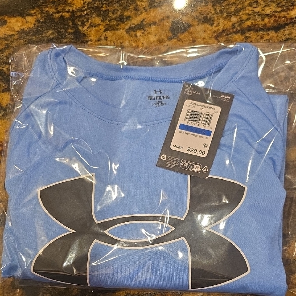 Under Armour Light Blue Tee with Black Logo